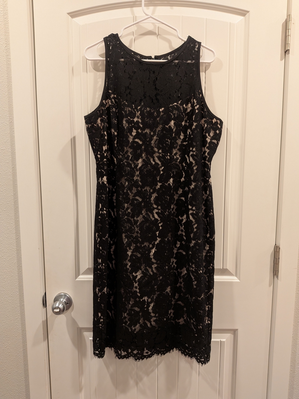 White House Black Market Black Lace Midi Dress - Picture 2 of 8